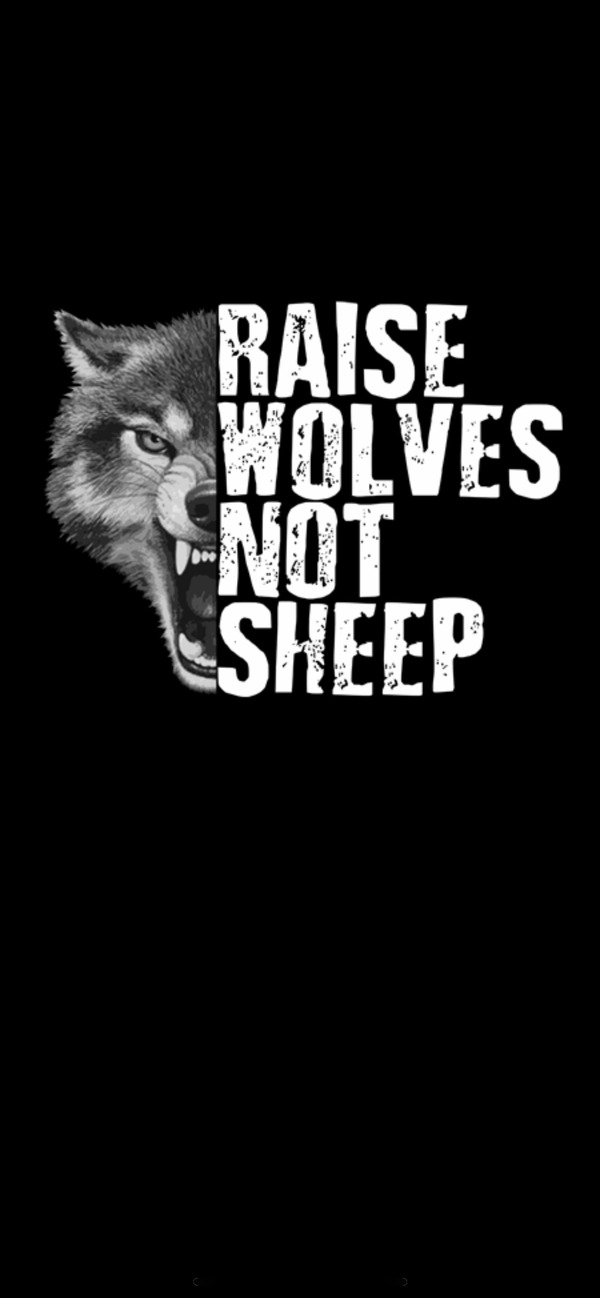 RAISE WOLVES NOT SHEEP